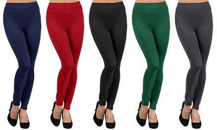 women's plus fleece lined leggings