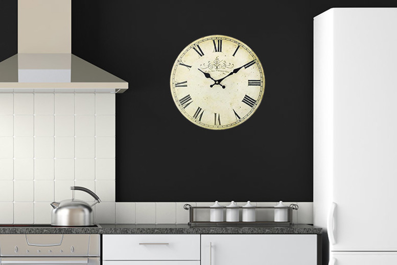 Antique-Style ‘Café des Marguerites’ Wall Clock | Frugl
